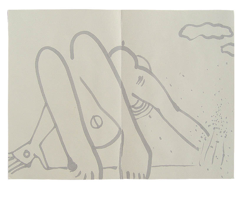 Agnes Keil, Faltbuch groß, Tusche, 715 x 27,5cm, 2010